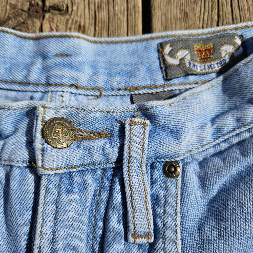 VTG 90s The Limited Shorts Women's 8 Bermuda Light Blue Cotton Jorts - Picture 5 of 7